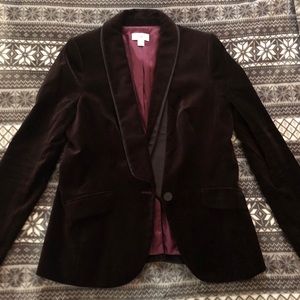 Loft wine velveteen blazer